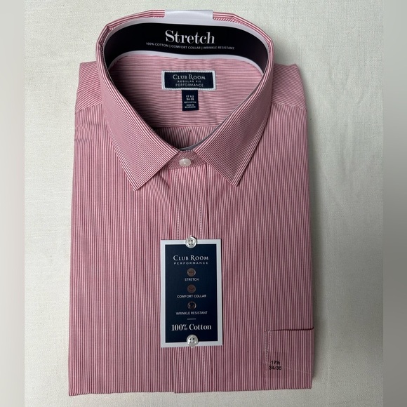 Club Room Other - Men’s Club Room Red Stripped Dress shirt